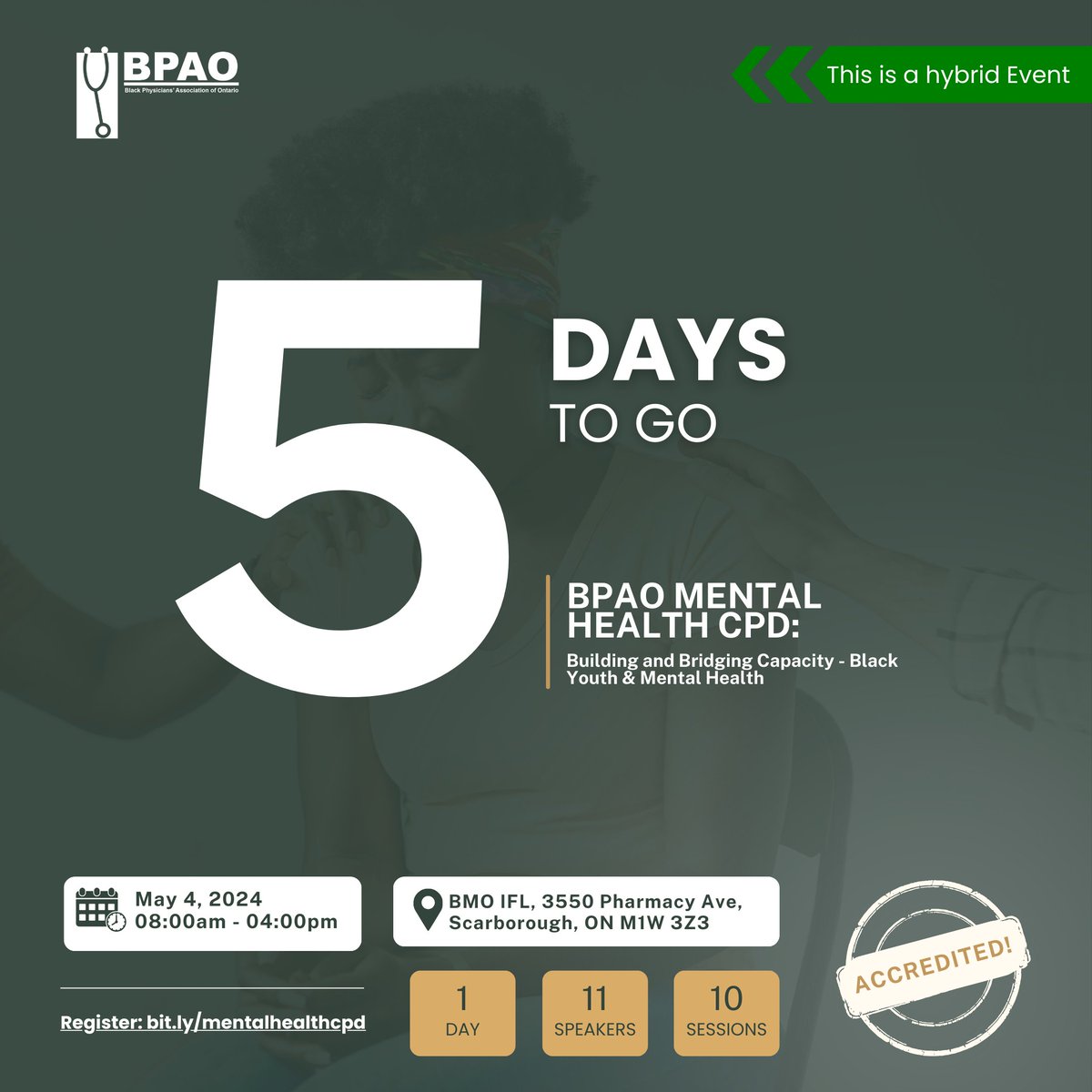 Only 5 days left until our Mental Health CPD event! Get ready to enhance your skills and knowledge in culturally sensitive healthcare practices. Secure your spot now: loom.ly/R8nRu6E