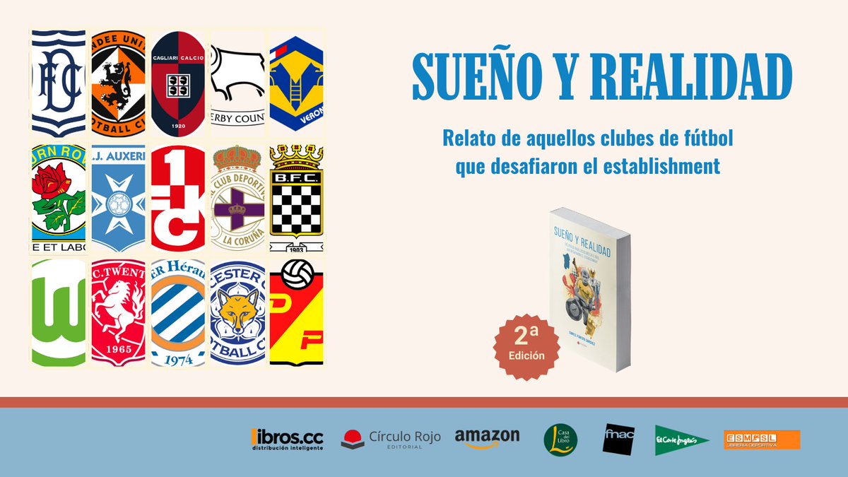 Un sueño común, siete décadas diferentes y quince equipos que demuestran que no existe un deporte más imprevisible que el fútbol. Todo puede pasar cuando el balón echa a rodar ⚽️

El libro, aquí 👇

libreriadeportiva.com/libro/sueno-y-…