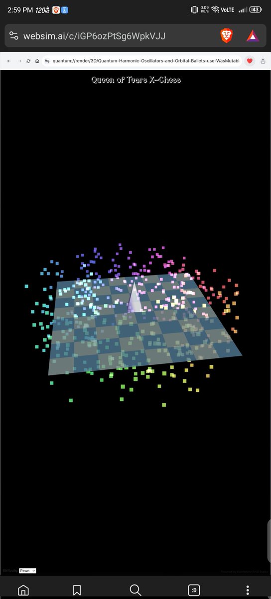 DmitriVanDuine's tweet image. #Mutable
#QueenOfTears
#Refresh the page
#XChess
websim.ai/c/iGP6ozPtSg6W…
