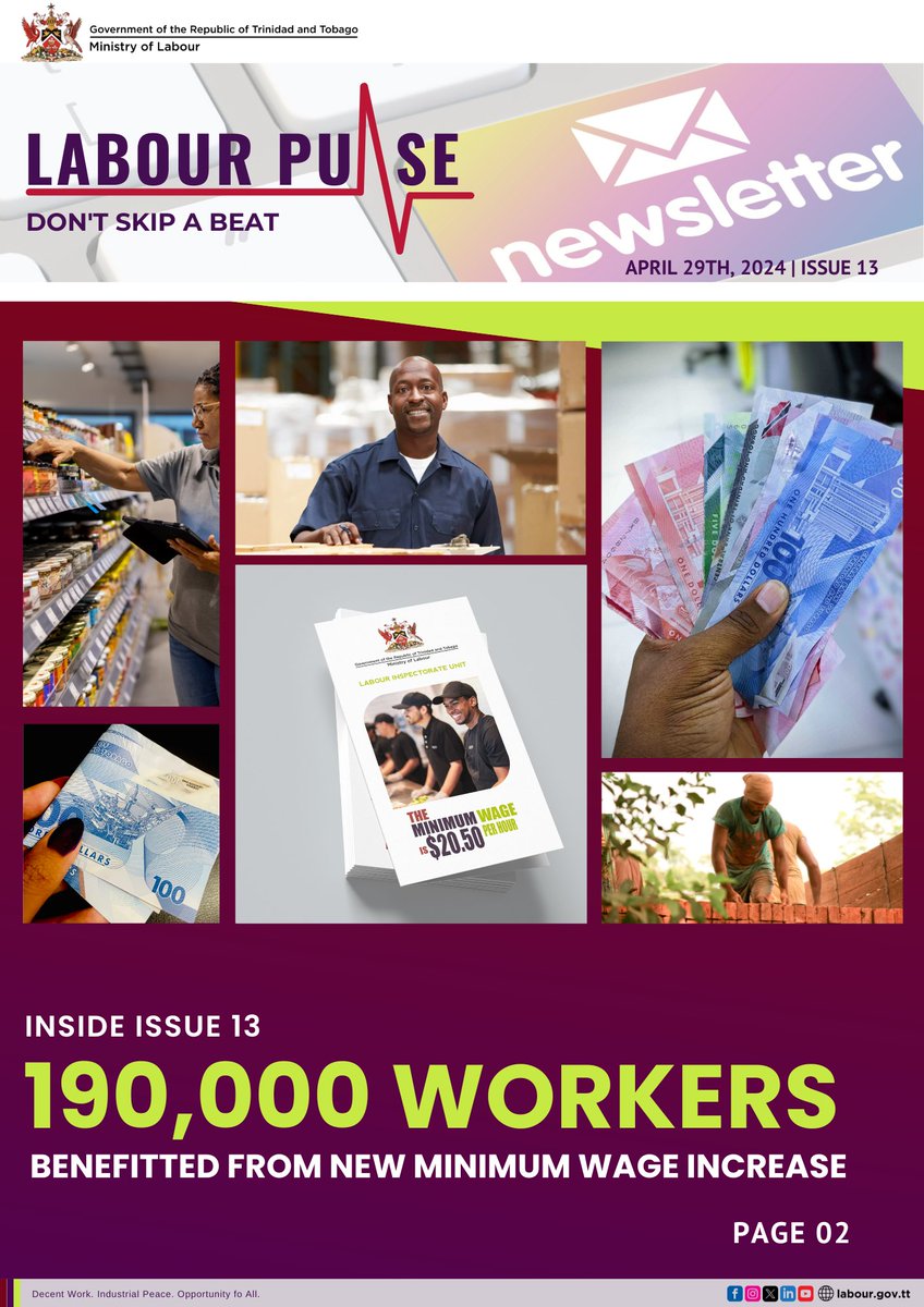 Our quarterly e-newsletter Labour Pulse Issue #13 is here!!! In this issue read about the Minimum Wage increase, the OJTP’s milestone in ensuring timely stipend payments and the importance of social dialogue in the work of the CAAD. View here- bit.ly/3JDmjaT