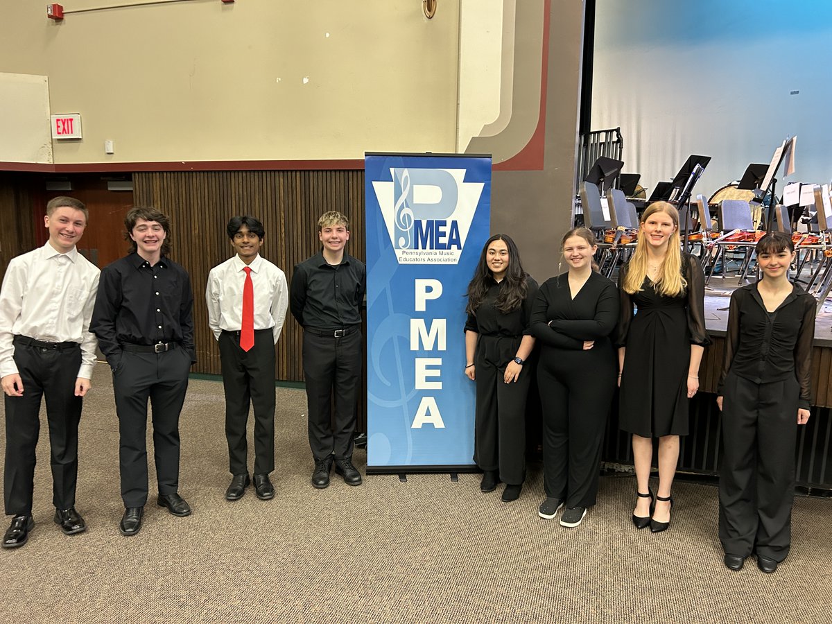 8 Lions played in the PMEA Jr. High District Orchestra Festival including Andrew G. (8, trombone), Aiden S (8, viola), Gautham R (9, clarinet), Ryan G. (9, percussion), Leona T. (8, cello), Abbey M. (8, percussion), Victoria D. (8, clarinet), & Vanessa F. (8, bass). #SFLionPride