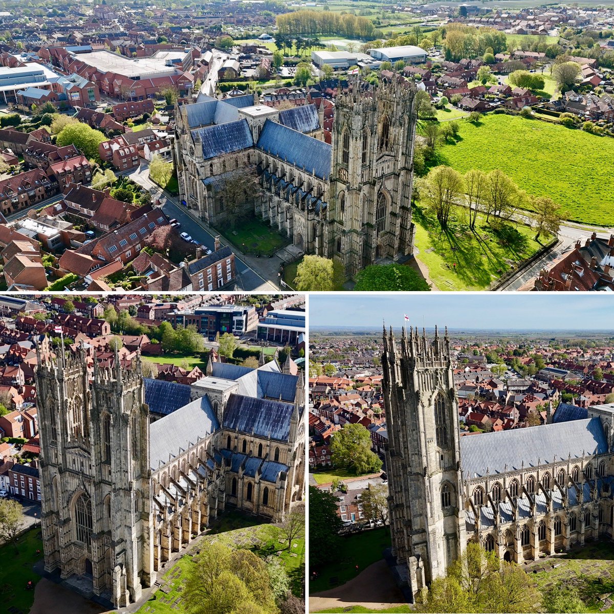 Beverley Minster, in Beverley, East Riding of Yorkshire, looking stunning today whilst filming 🎥🎬 

#thedroneman  #kurniaaerialphotography #DroneProduction #AerialProduction #DroneVideography #AerialFilming #DroneFilming  #DroneServices #DroneAdvertising #DroneMarketing