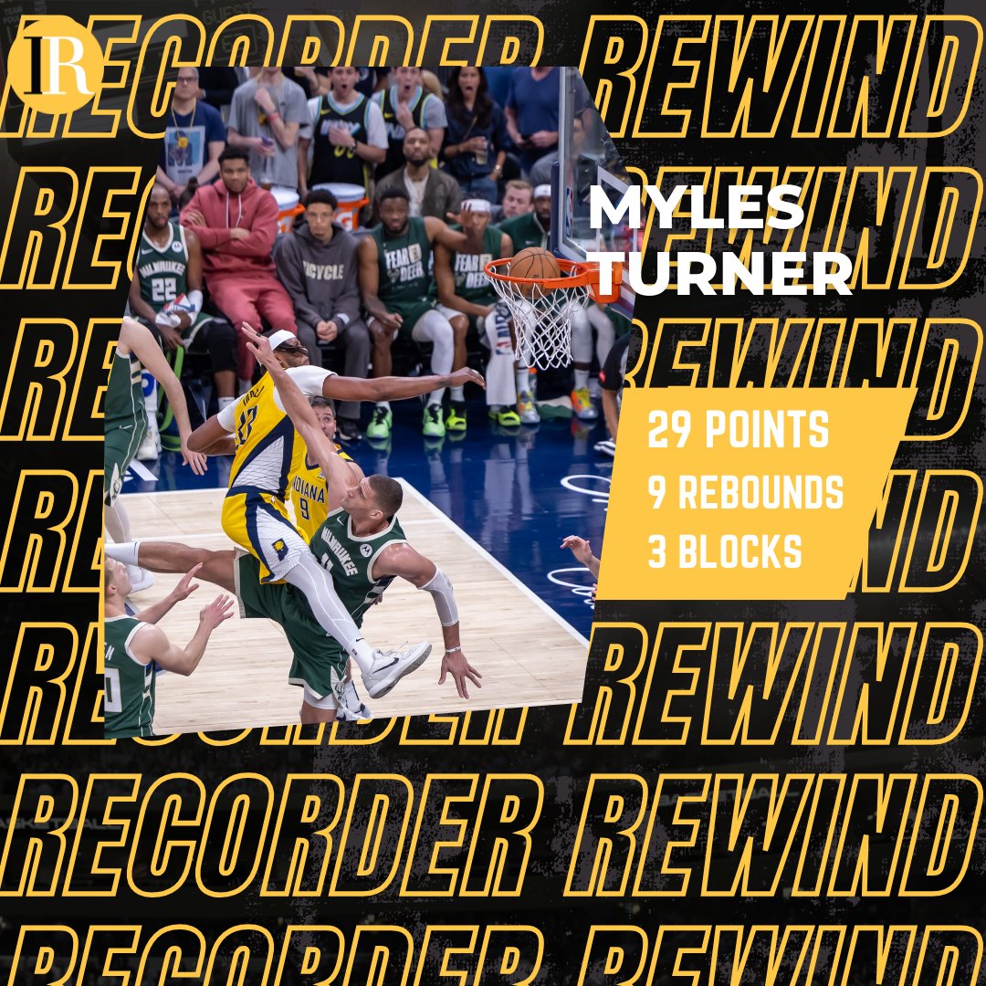 The Pacers now lead the series 3-1, defeating the Milwaukee Bucks 126-113 on April 29. Myles Turner puts Brooks Lopez on a poster, sending Gainbridge Fieldhouse into a frenzy. See more below. (Photos/Walt Thomas) indianapolisrecorder.com/recorder-rewin… #NBAPlayoffs #Pacers #Bucks #Sports #News