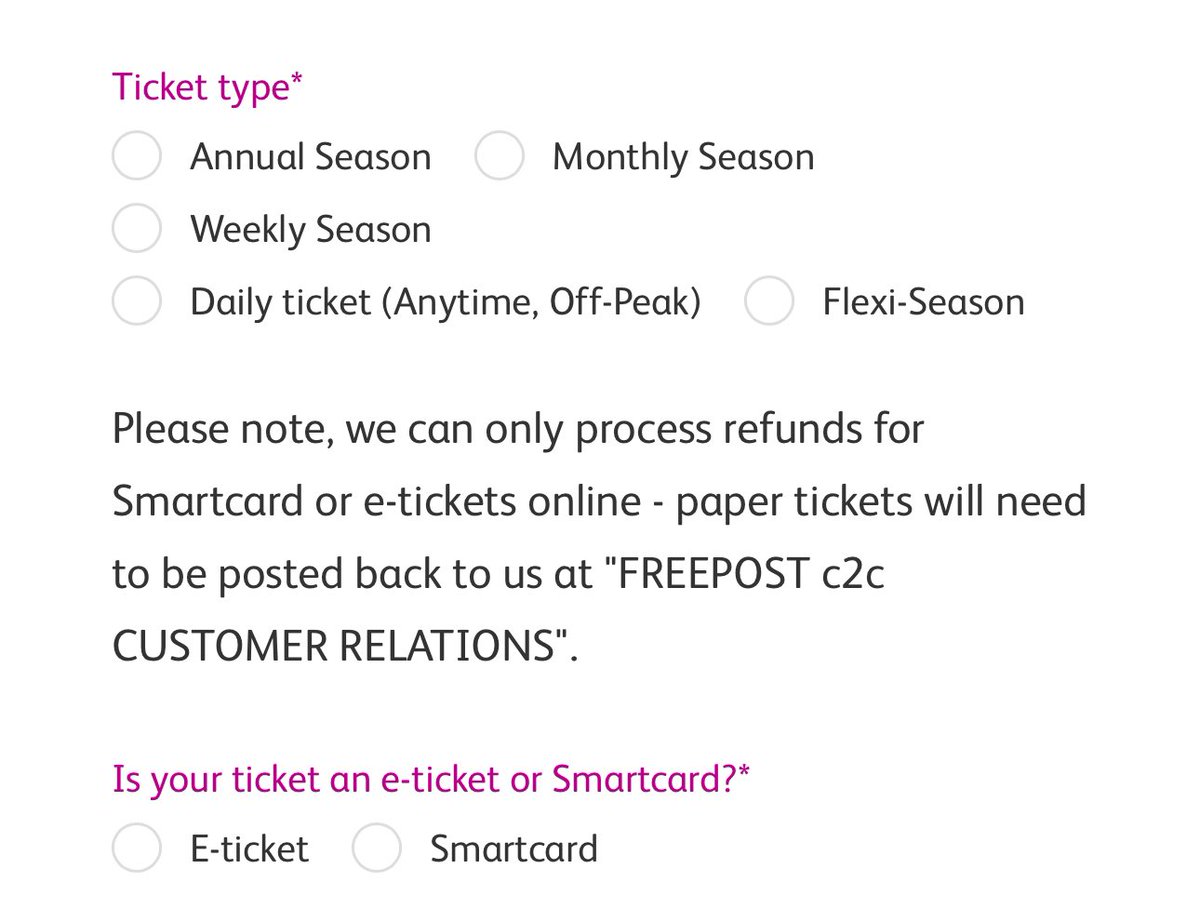 @c2c_Rail It says here that only Smartcard & E- tickets are refundable on that form, no tick box for uncollected paper tickets?