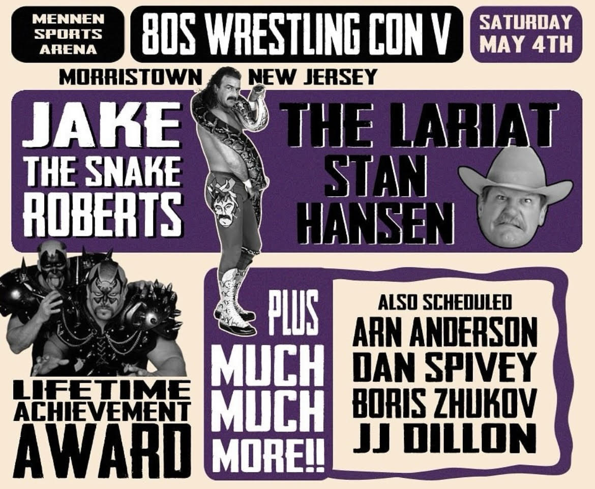 This weekend in #NewJersey! Meet me and other stars and legends from the greatest era in wrestling at @80sWrestlingCon! Get tickets now at 80sWrestlingCon.com