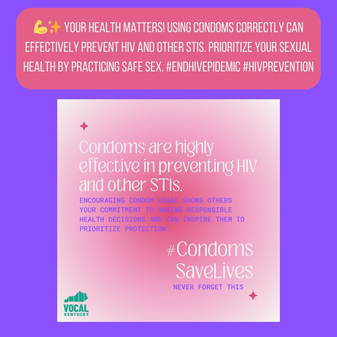 💪✨ Your health matters! Using condoms correctly can effectively prevent HIV and other STIs. Prioritize your sexual health by practicing safe sex. #EndHIVEpidemic #HIVPrevention