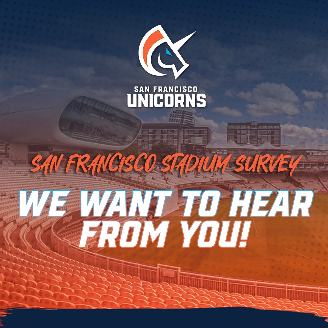 #SparkleArmy We want to hear from you‼️ We’re working to develop a cricket-specific stadium in the Bay Area🌉 for the Unicorns🦄 to call home. Click the link below to participate in our online survey⬇️ bit.ly/3UmCBde #SFUnicorns #GoCorns #MajorLeagueCricket