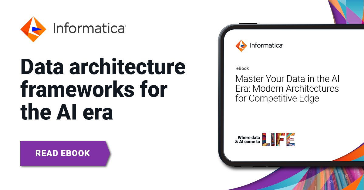 👀 Are your data architectures creating lasting business value? If not, it's time for an upgrade. Learn how to build successful data architectures that drive real value. infa.media/3wcEYay