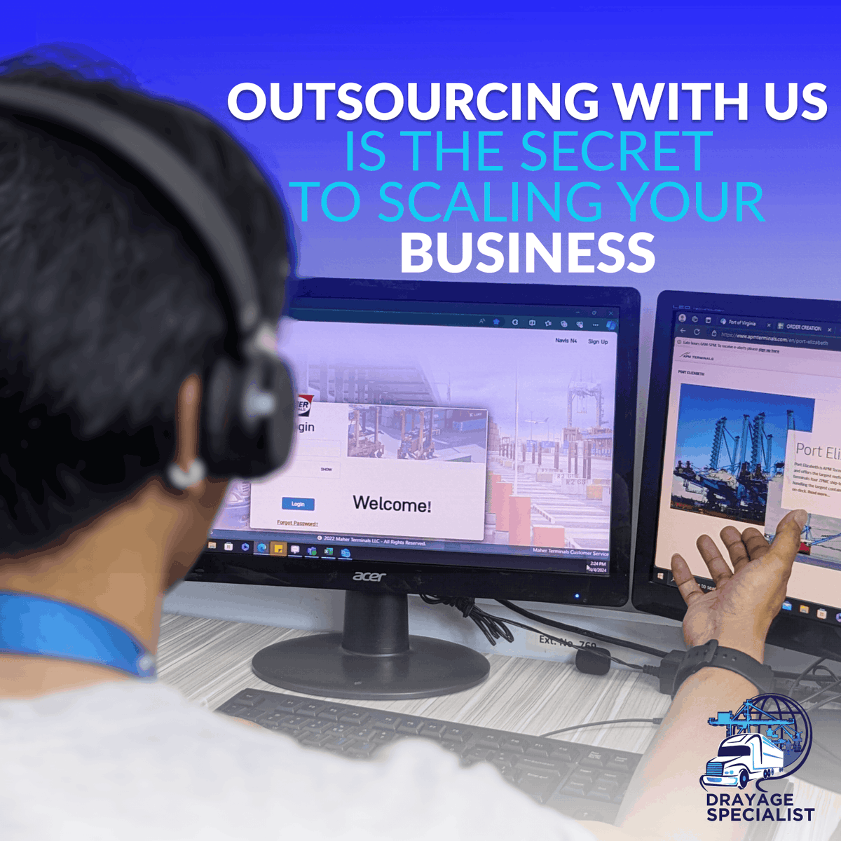 Think bigger, scale faster, and operate smarter. That's the power of outsourcing with the Drayage Specialist.

Let's scale your business to its peak. Book a call with us:
zurl.co/E8uA

#OutsourcingPower #ScaleSmart #LogisticsSuccess #EfficiencyDrive #CostReduction