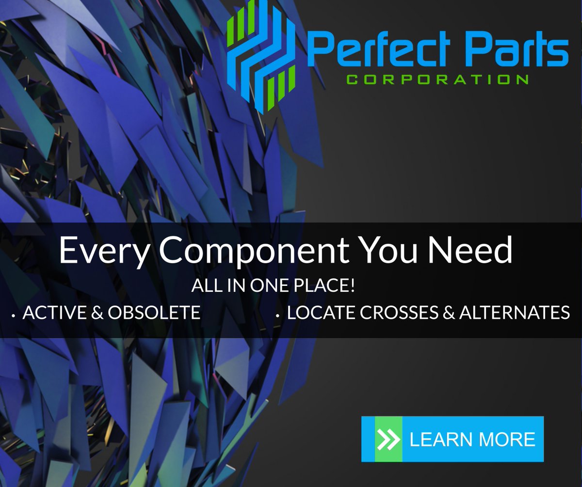 Every component you need you will find here! 
Locate Crosses and Alternates, find Active & Obsolete parts! Click the link below to learn more now!
perfectelectronicparts.com/index.php

#ElectronicComponents #CrossesAndAlternates #ActiveAndObsolete