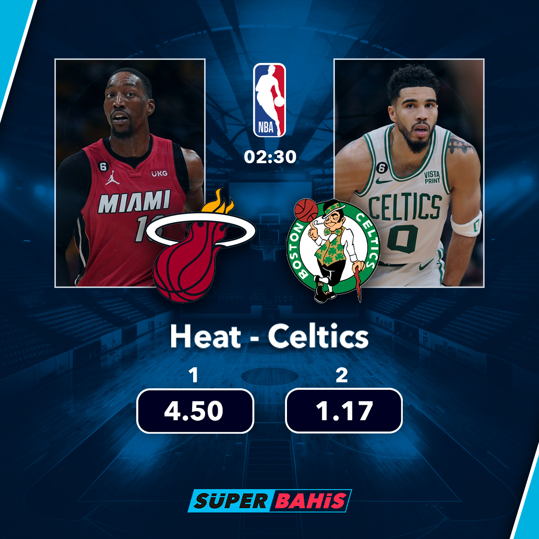 🔹 Süperbahis gecenin maçında Miami Heat, Boston Celtics ile karşı karşıya! 🏀 NBA maçlarına özel seçenekler ve en yüksek oranların adresi Süperbahis! 📲 Bu maça hemen oynamak için —> ow.ly/Zfox50RqLLm