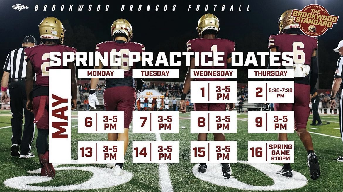 Spring practice starting up this Wednesday! Come watch me play in our spring game on May 16th! @Bronco_Ftball @Bronco_Recruits @CoachRaw_ @1percentATH