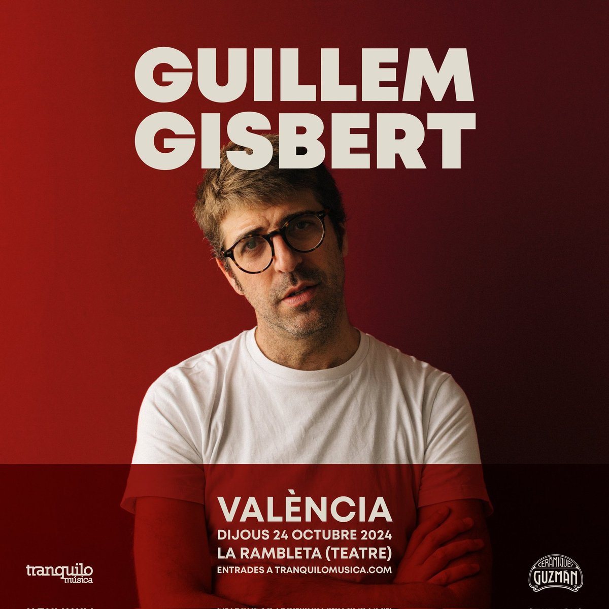 @GuillemGisbert, 24 d'octubre de 2024 a l'Auditori de @La_Rambleta. Entrades ja a la venda: bit.ly/43PVXMa