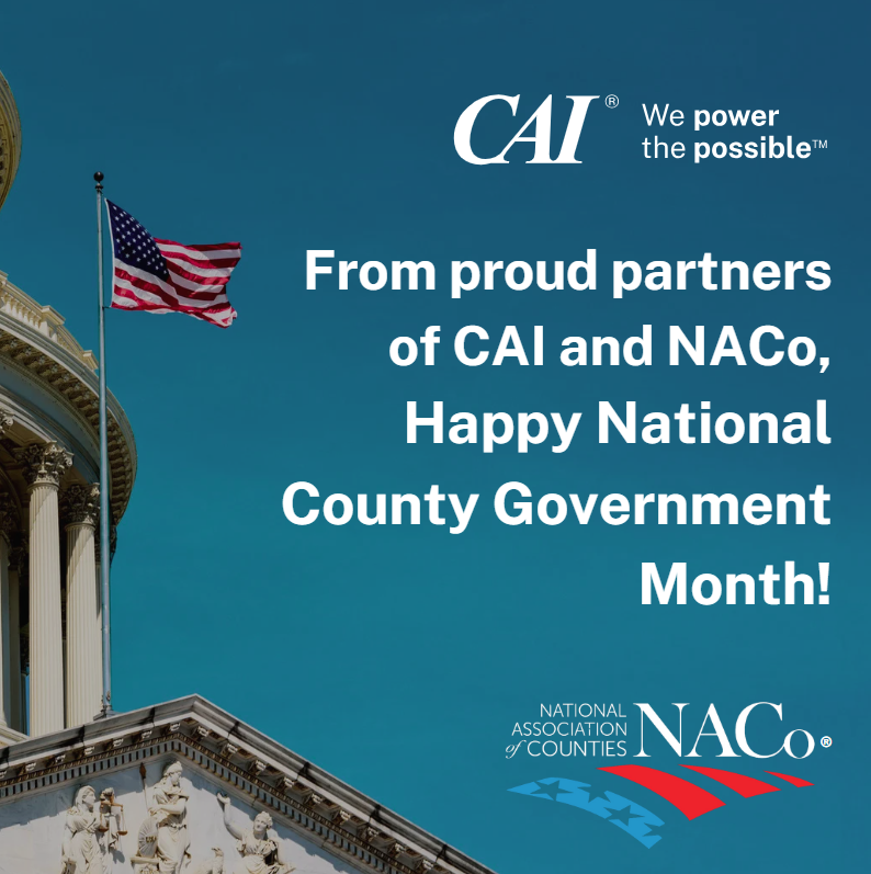 As a proud partner of NACo, #TeamCAI joins in the recognition of National County Government Month (NCGM). After achieving major milestones together, such as the co-founding of the AI Exploratory Committee in 2023, we’re excited to continue to move #ForwardTogether.