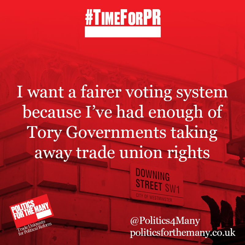 Parties that support trade union rights and social justice get more votes than the right. But they are shut out of power by a system that benefits parties like the DUP over the Greens. action.politicsforthemany.co.uk/page/46098/pet…