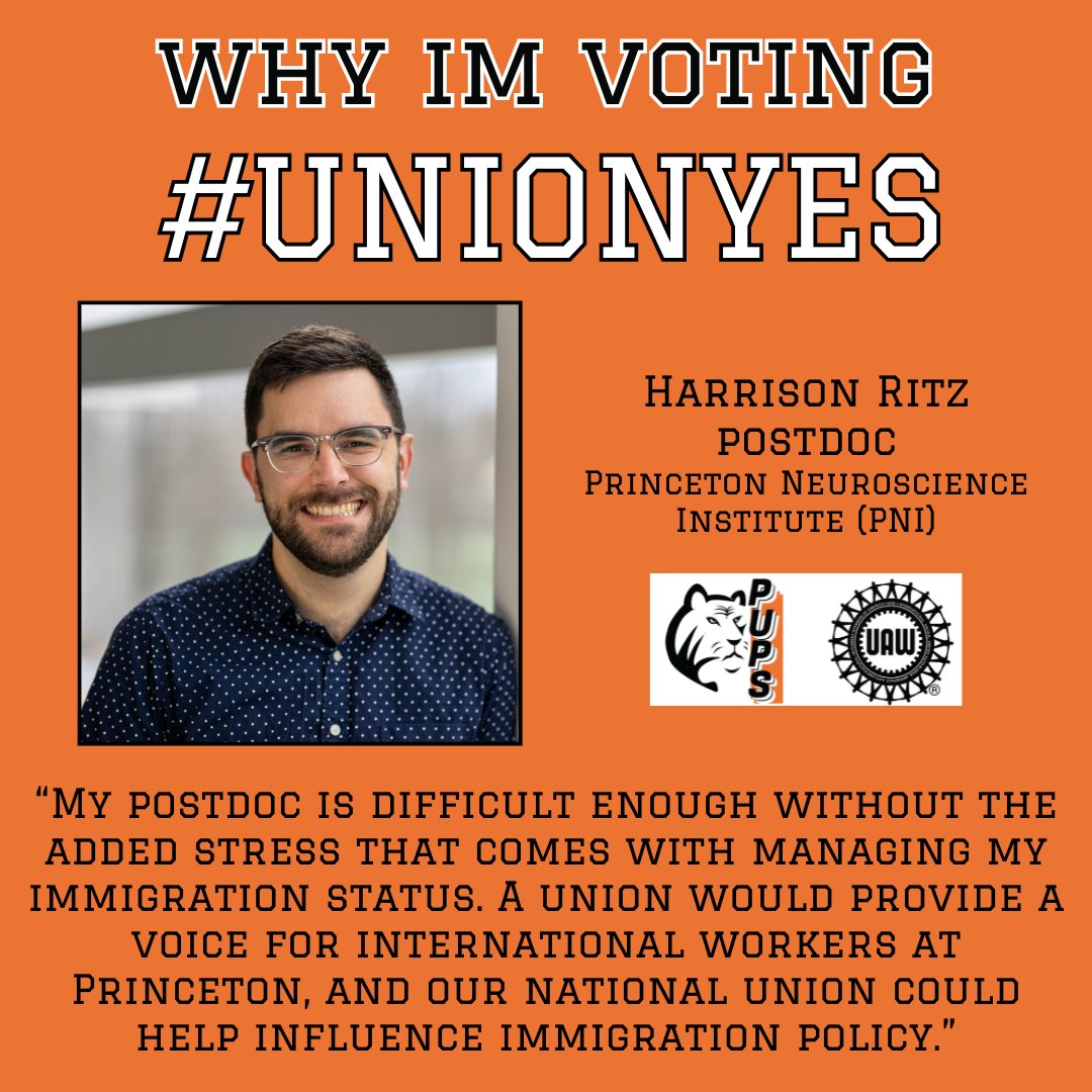Postdocs are sharing their reasons for voting #UnionYes. Up today is Harrison Ritz from PNI. Share your reasons here!