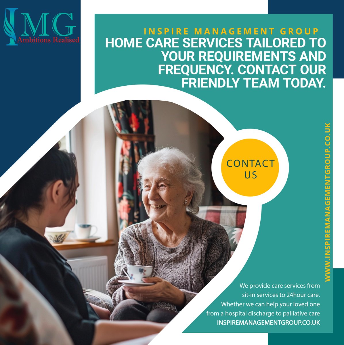 We tailor our home care services to suit you and your individual home care requriements. Contact us today inspiremanagementgroup.co.uk #care #carer #homecare #kingstonuponthames #careservices