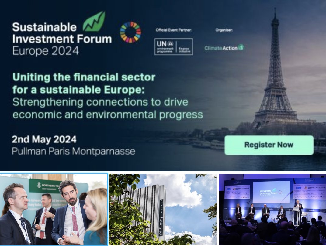 ARE YOU READY FOR A #SUSTAINABLE #FUTURE? It remains 2 DAYS to be part of the #SUSTAINABLE #INVESTMENT FORUM EUROPE 2024 #SIF24 in @Paris with @UNEP_FI, @Climate_Action_ & the actors who accelerate the #transition to a #SustainableFinance in #Europe More 👉tinyurl.com/46xzyukb