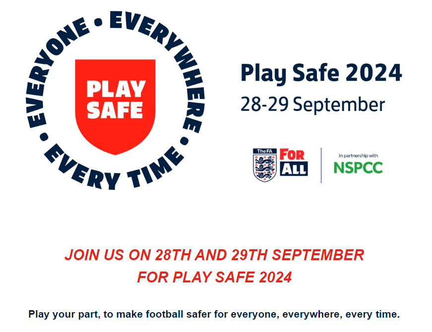 LEAGUES & CLUBS | Hold the date - Play Safe returns on 28-29 September 2024 #PlaySafe #GrassrootsFootball