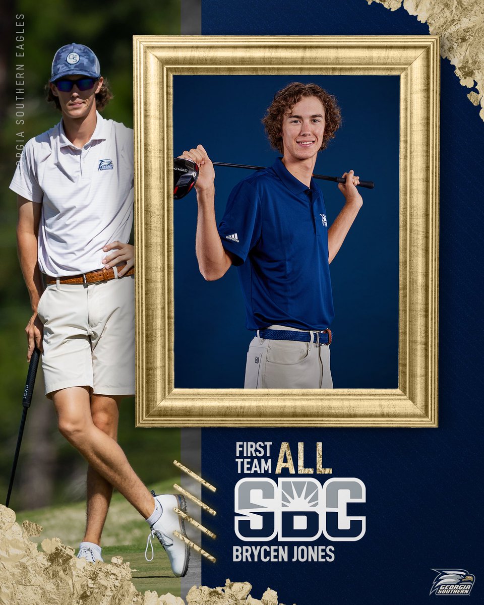 Freshman of the Year 😎

Congratulations to Brycen Jones for being named the #SunBeltMG Freshman of the Year!

Jones also earned first-team all-conference honors. Jones' season scoring average was 72.27 and his top finish was a win at the Colleton River Collegiate.

#HailSouthern