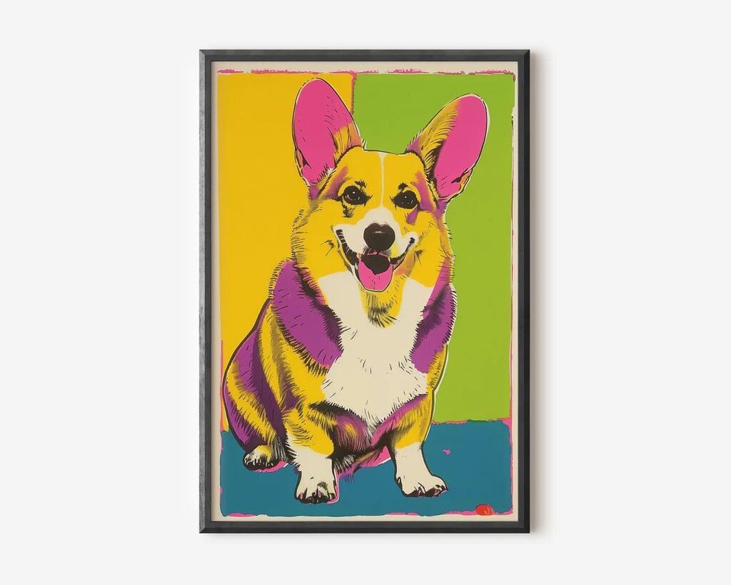🎨🐶 Brighten your walls with #PopArt charm! This vibrant #WelshCorgi print adds a splash of color & cheer. 🌟 Affordable & easy to find at pr0j3ct94.etsy.com - just a click away for an instant room transformation! 🛒💖 #CorgiLovers #ArtSale #LinkIn… instagr.am/p/C6Wzq68pqZE/
