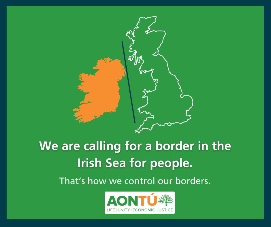 The British aren’t going to help Helen McEntee fix her mess. We want a border down the Irish Sea for people, it’s how we solve our migration problem. You saw it here first. #aontú