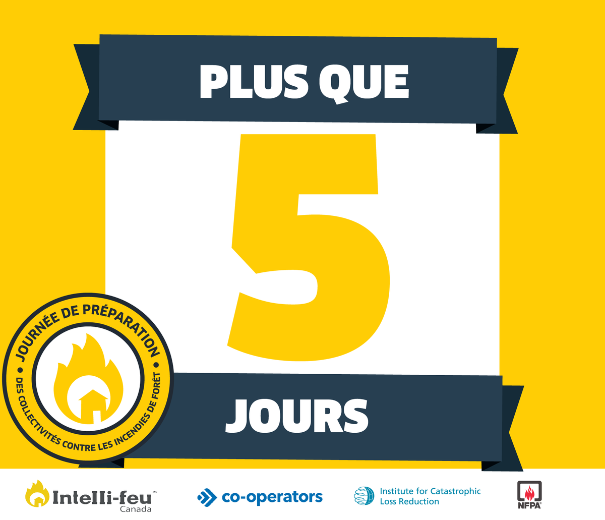 La Journée de préparation est dans cinq jours et nous avons hâte de voir comment votre quartier va participer !
Partagez vos photos avec nous ! N'oubliez pas de nous mentionner et d'utiliser #WildfirePrepDay.

Pour en savoir plus : ow.ly/AIBk50Rr9HR

#PrepDay #PlusQue5Jours