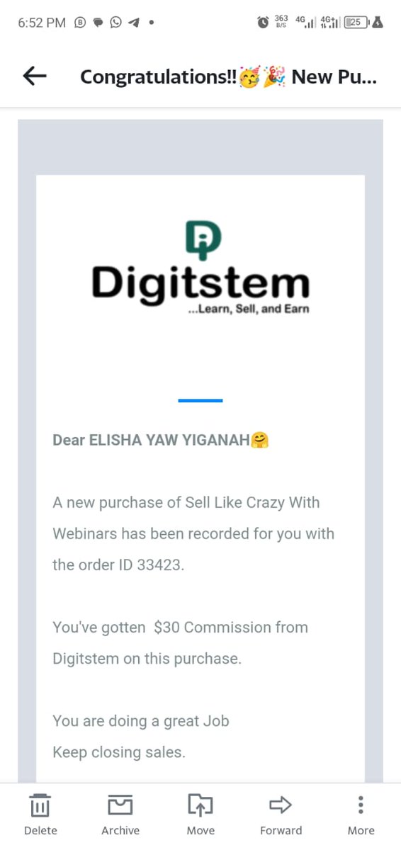 I Just got Paid 30 dollars for Promoting a *Course sell like crazy with Webinars, I basically acted as a Middle Man for this* 

Affiliate Marketing is what you need 🔥🔥🔥

Thanks @digitstem @CoachKingLeon