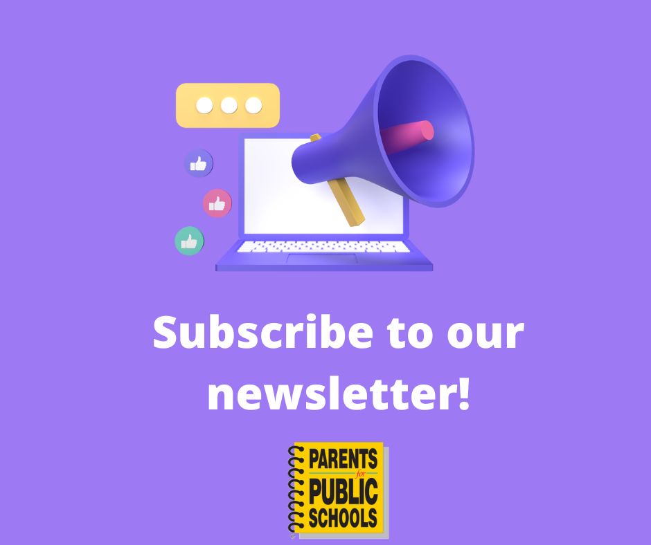 Subscribe to Parents for Public Schools' monthly newsletter and stay updated on all the latest news. Click the link below to subscribe now! 👇 parents4publicschools.org/subscribe/ #PublicSchoolProud