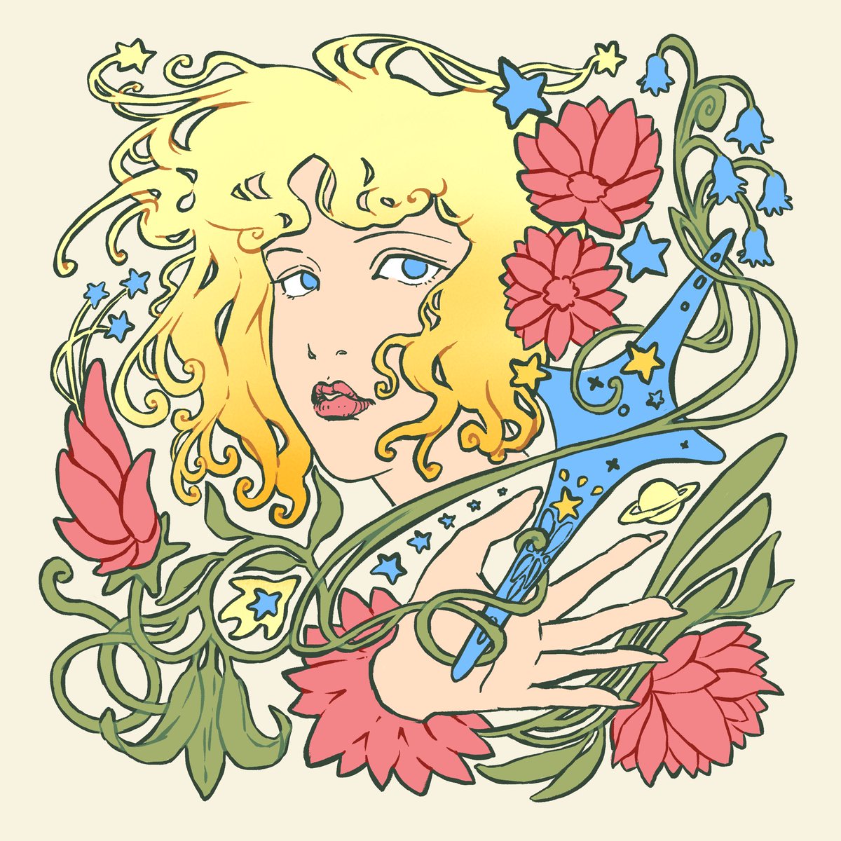 annalyceart's tweet photo. Celestial flowers https://t.co/boQSUsMONR