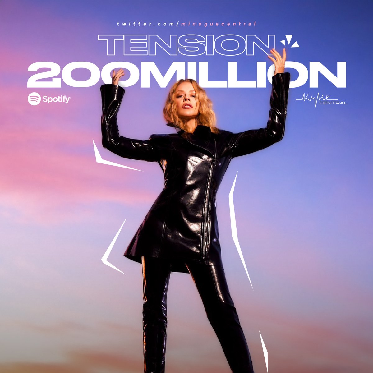 .@kylieminogue’s ‘Tension’ (album) has surpassed 200 million streams on Spotify! It is her fastest album to do so.