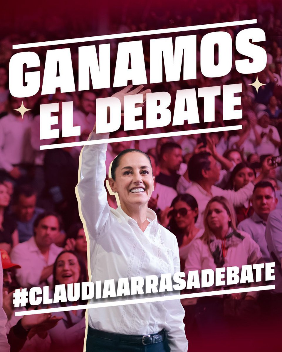 Sin duda #ClaudiaArrasaDebate La próxima presidenta se llama @Claudiashein