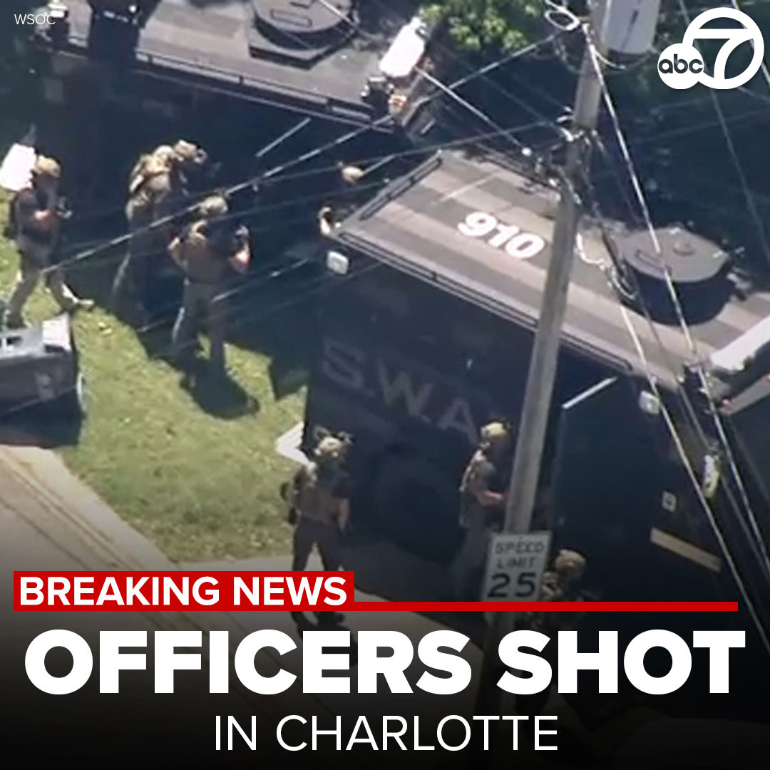#BREAKING: 'Numerous' law enforcement officers were shot by gunfire in an incident in Charlotte, North Carolina, on Monday afternoon, police said. abc7.la/3JHe3Xq