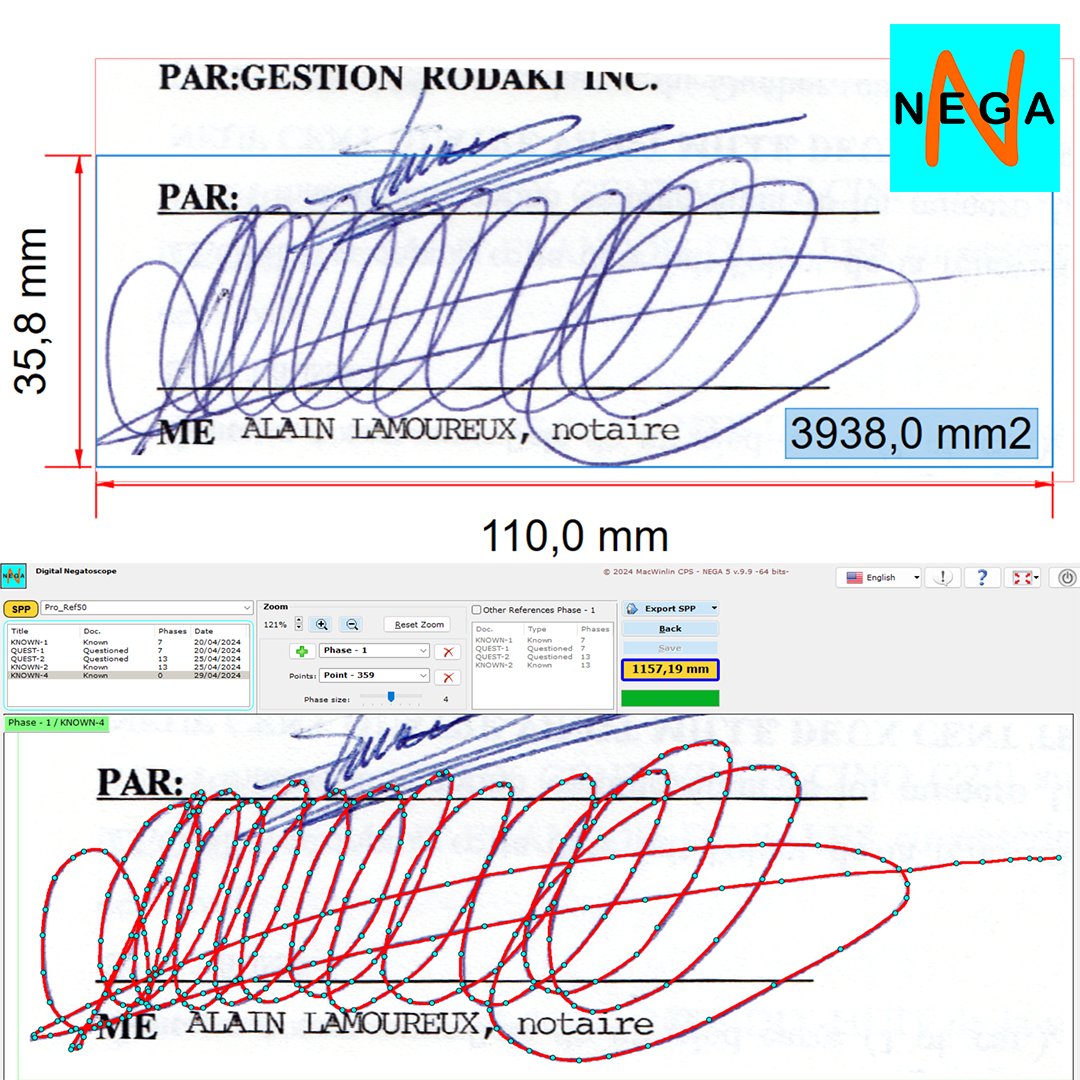 Can't crack those wavy signatures? NEGA's got your back! Measure even the twistiest strokes with its SPP tool, and unlock complex signatures with ease. 
Get NEGA for just 500 eur (500 bucks aprox.) instead of 790! 
macwinlincps.com/en/nega-digita…
#NEGA #ForensicAnalysis #handwriting