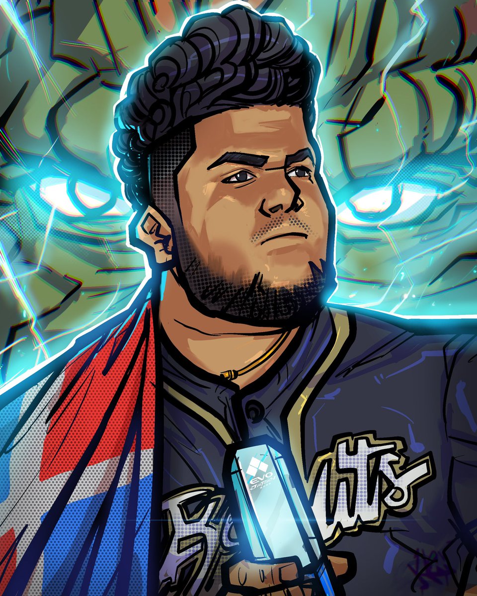 Congrats to Mena, our EVO Japan 2024 champion! And if you had any doubts before, let me spell it out for you: G. O. A. T. 🛸🛸🛸 #EVOJ2024 #StreetFighter6 #fanart #fightinggames #Dominican