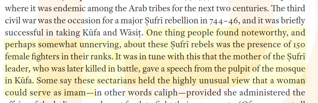 FUN FACT, Did you know that the 8th century Sufri Muslim rebels (a Kharijite subsect) included 150 female fighters, and their leader’s mother gave a sermon from the pulpit of the mosque in Kufa (Iraq)?