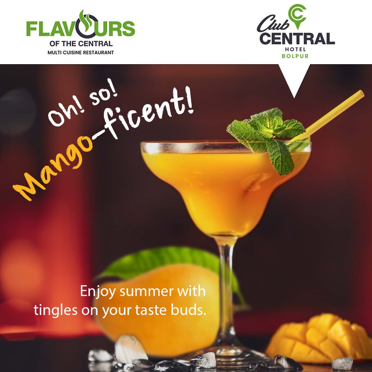 Dive into the heavenly flavours of our delectable mocktails today. Enjoy summer like never before. #ClubCentral #summer2023 #summervibe #summerdrink #summervacations #naturetourism #mojitos #mocktailrecipe #mango #MangoSeason #muticuisinerestaurant #bolpur #bolpurshantiniketan