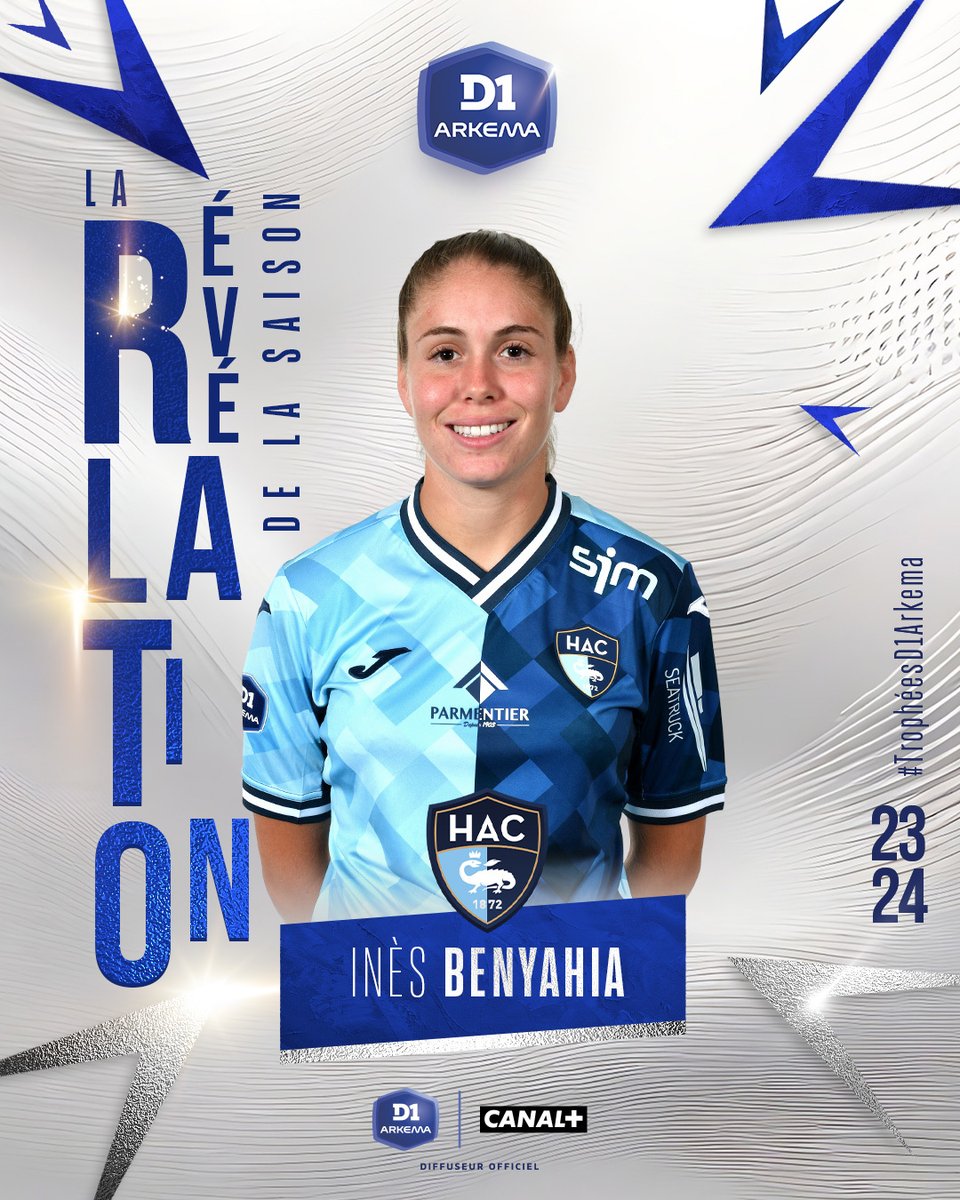 Inès Benyahia est élue 'Révélation de la saison' en D1 Arkema. 🏆✨