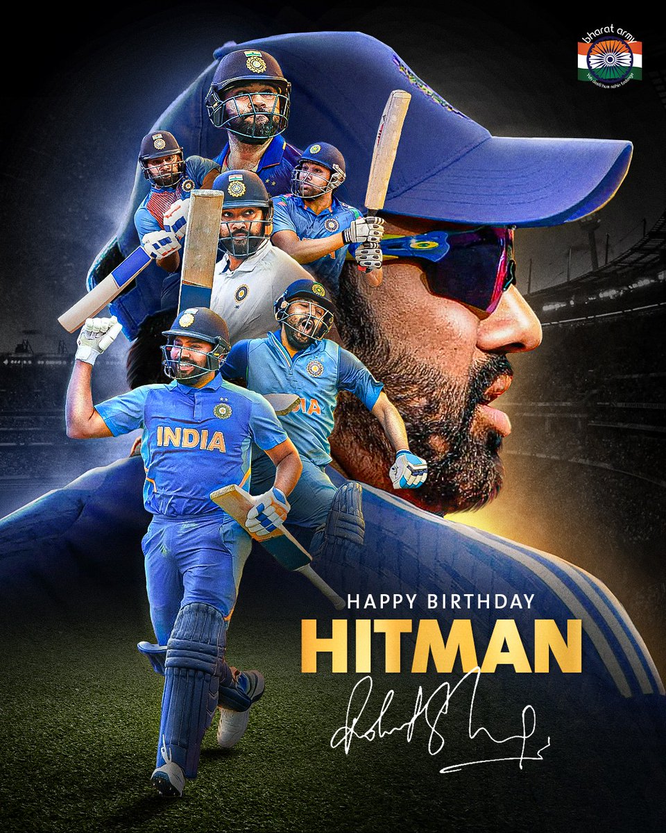 Happy birthday Hitman💙 @ImRo45 #HappyBirthdayRohit #RohitSharma𓃵