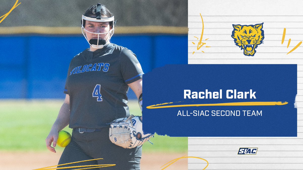 Leading the Wildcat pitchers this season, Rachel Clark pitched her way to All-SIAC 2nd Team status for @FVSU_softball! Congrats Rachel!