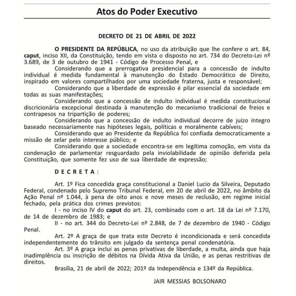 Isto aqui JAMAIS poderia ter sido invalidado! Este perdão tem um caminho histórico com origem no direito Hebreu, com o primeiro perdão dado na crucificação de Jesus. De lá para cá, passou a ser aplicado para corrigir injustiças e é soberano. Não tem explicação jurídica. Sofisma!