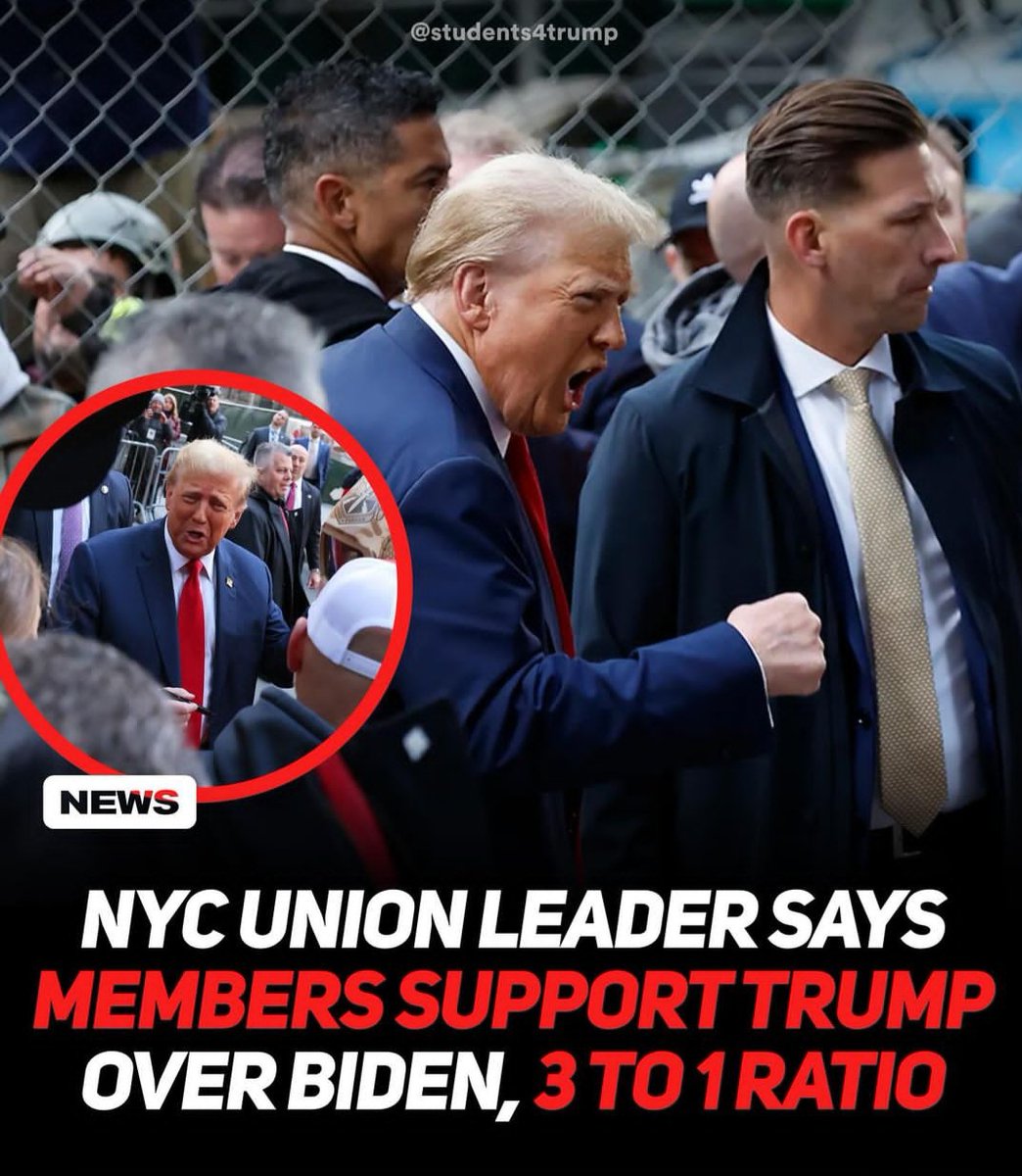 NYC Union Supports President Trump 3 to 1, WOW! America has had enough of the the Destructive Biden administration and the radical Left! #Trump2024WeThePeople
