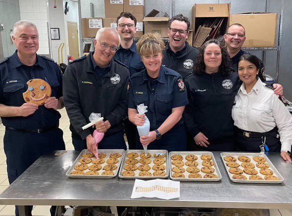 Oakville Fire is happy to support the @TimHortons (Cross Ave)  Smile Cookie campaign again this year! 100% of proceeds helps feed hungry kids in the Oakville community through @Food4KidsHalton #communityImpact