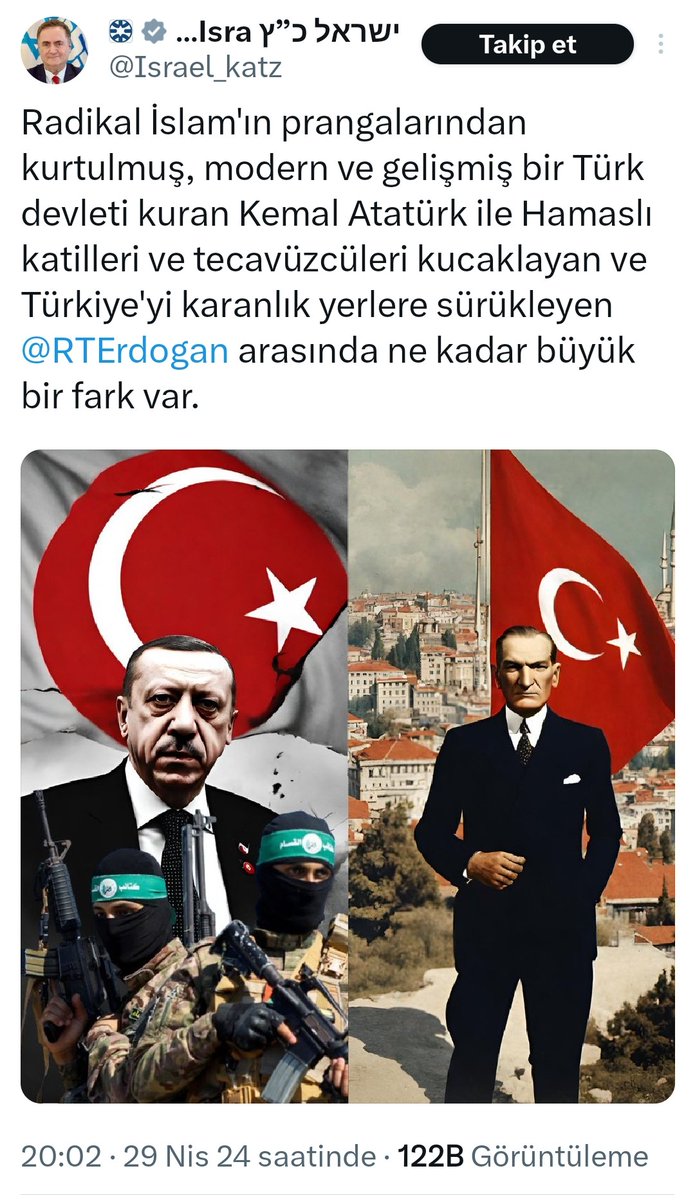 Sosyal medyada ata kızı,lafyon,bir garip ecevit gibi Fetöcü hesapların Kemalistleri kucağında hoplattığını gören MOSSAD,İsrail Dışişleri Bakanı aracılığıyla Kemalist eşşeklere bi tur da ben bineyim demiş.