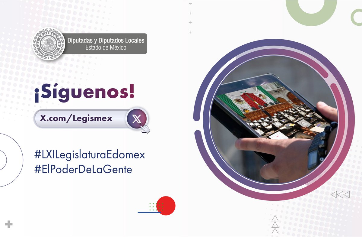 😃Acompáñanos en el seguimiento minuto a minuto de las actividades legislativas en 𝕏 y conoce de primera mano los temas que impactan nuestra comunidad. Síguenos en ➡️ X.com/Legismex #CiudadaníaInformada