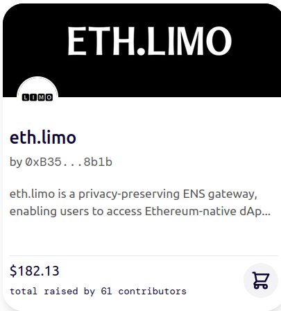 .@eth_limo is participating in the @gitcoin GG20 @ENS_DAO Identity Round on Arbitrum! 💰$1 donations can make a huge impact with quadratic funding! 🙏 🔗explorer.gitcoin.co/#/round/42161/…