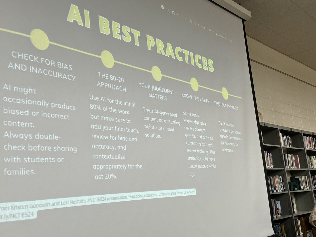 AI in education @NHSChargers … how do we teach students to utilize technology ethically in order to prepare them for future careers & how can we leverage AI to support instruction? #SeeThePossibilities