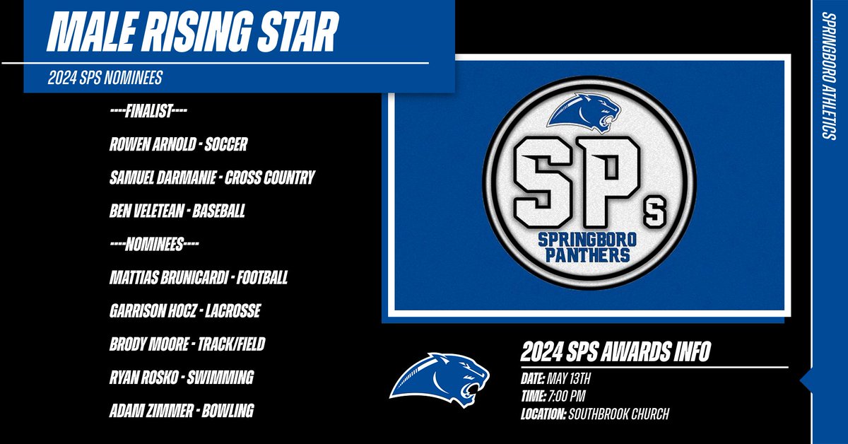 2024 SPs Awards 
- May 13th 
- 7:00 PM 
- Southbrook Church