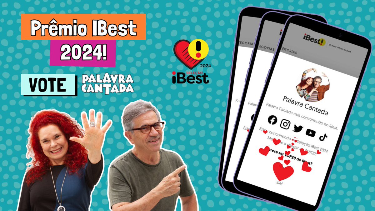 Estamos concorrendo na Seleção iBest 2024, a maior premiação da internet no Brasil!
E vocês podem nos ajudar a chegar no TOP 20! 🤩
É só clicar no link abaixo e votar quantas vezes quiser.
Vamos juntos? 🧡💜💙
ibest.vote/306253186