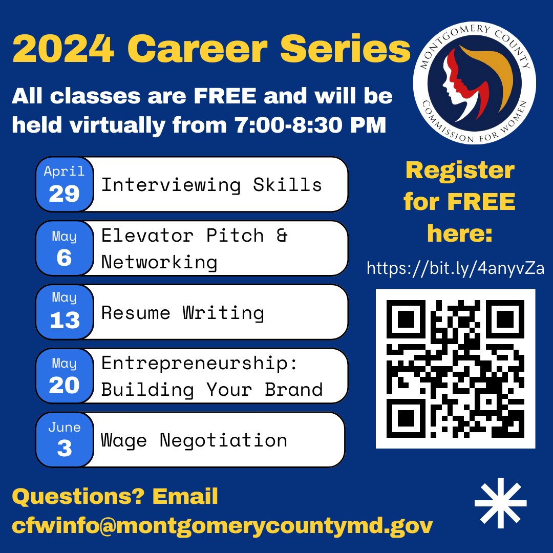 There is still time to register for tonight's Career Series Seminar focusing on Interviewing Skills! This class is FREE and will take place from 7:00-8:30 pm on Zoom. Register here: ow.ly/eEwN50RrcOQ